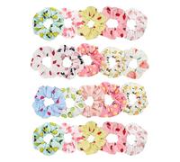 PartyKindom 20 Coleteros Pelo Estampado de Frutas para Mujer, Hechos de Tela Superficie y Tacto Agradable, Ideales para Uso Diario y Ejercicios Varios estilos