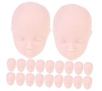 PartyKindom 20 Piezas Cabezas de Muñeca para Manualidades Accesorio para Reparar Muñecas Práctica de Maquillaje