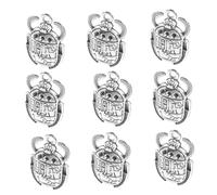 PartyKindom 20 Piezas colgante de escarabajo para largo colgantes hacer llave Colgante de aleación collar escarabajo encanto brazaletes que hacen encantos DIY haciendo encantos Plata