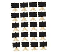 PartyKindom 20 piezas Mini Pizarra Decorativa de Madera para Bodas de Tableros Mensajeros Cara para Decoración de Eventos para Mensajes Dibujos y Señalización Oficina y