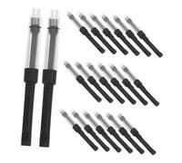PartyKindom 20 Piezas Secante De Pluma Estilográfica Convertidor De Tinta Para Estilograficas Recargas De Pluma De Tinta Convertidor De Pluma Estilográfica Bolígrafos Negro El Plastico