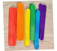 PartyKindom 200 piezas Palitos Madera Colores para Manualidades DIY sin Cera Ecológicos y Seguros para Jumbo para Actividades Escolares y Proyectos