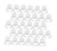 PartyKindom 200piezas Copa De Anillo Para Extensiones De Pestañas Unidades Soporte Para Pestañas Copa De Plástico Para Sujetador Para Extensiones De Almacenamiento De Pegamento De