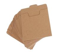 PartyKindom 25 Bolsas de Papel Kraft para CD Funda Sellada, Sobres Multifunción Portátiles de Papel Kraft, Estuche para Almacenamiento y Transporte de CD para Uso Doméstico y Viajes