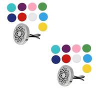 PartyKindom 2piezas Difusor De Aromaterapia Para Coche Clip De Ventilación Decoración De Automóvil Almohadillas De Recambio