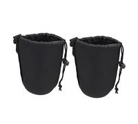 PartyKindom 2piezas Fundas para Objetivos De Cámara Bolsa Protectora Térmica Antigolpes Bolsa para Lentes Cordón Ajustable para Viajes