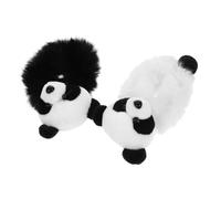 PartyKindom 2piezas Lazo Pelo De Panda Accesorios Cabello Gomas Pelo Pompones De Peluche Coleteros Elásticos Para Mujer Para Moños De y Decoración De Cumpleaños