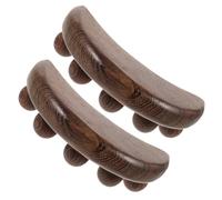 PartyKindom 2piezas Masajeador Facial Cabeza Manual De Madera Forma De Media Luna Para Puntos De Acupuntura Herramienta De Masaje Cómoda Para Relajación Spa
