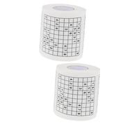 PartyKindom 2piezas Papel Higiénico Creativo De Sudoku Rollo De Papel Impreso Diseño Divertido Para Baños Para Hogar Cafés y Restaurantes
