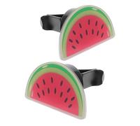 PartyKindom 2piezas Porta Perfume para Coche Clips para Rejilla de Ventilación Sandía Forma Decoración de Aromas de Coche para Aire Acondicionado