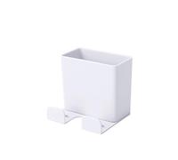PartyKindom 2piezas Soporte De Pared Para Móviles y Control Remoto Organizador De Carga Blanco Para Cocina Oficina y Sala De Estar Fabricado Resistente Diseño Práctico Apertura Para Cables