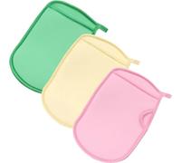 PartyKindom 3 Guantes Exfoliantes de Pva para Ducha y Baño, Limpieza Profunda de Epidermis, Resistentes y No se Deforman, Ideales para Uso en Casa y Ducha