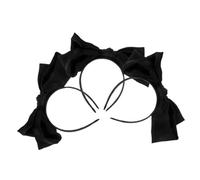 PartyKindom 3 Piezas Diademas Negras con Gran Lazo Accesorios para Mujer Diseño Ligero y Resistente para Diario y Ocasiones Especiales