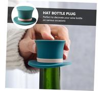 PartyKindom 3 piezas Tapones de Silicona para Botellas de Vino con Diseño de Sombrero de Verde Negro y Azul Oscuro Cierre Hermético para y Burbujas para Fiestas y Conservación Prolongada