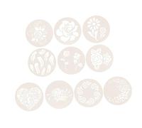 PartyKindom 3 Series Plantillas Reutilizables Para Hornear Y Decorar Pasteles De Moldes De Flores Para Café Y Postres Para Elaboración De Pasteles Y Manualidades 10 Piezas X 3
