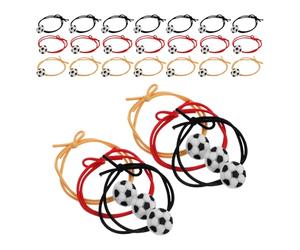 PartyKindom 30 Piezas Cintas de Pelo Deportiva Gráficos Realistas de Fútbol para Niñas y Jóvenes, Material de Resina y Plástico, Sujeción Segura y Prevención de Roturas en Entrenamientos