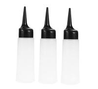 PartyKindom 3piezas Botella de Champú para Tinte de Cabello Envase Rellenable de Salón Pequeño para Uso Viajes o Salón