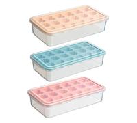 PartyKindom 3Piezas Moldes de Hielo de Cavidades con Tapa Cubiteras para Hacer Cubitos de Hielo Casa Accesorio de Cocina Seguro y Duradero