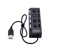 PartyKindom 4 Concentrador De Unidad Flash USB Conector De Dispositivo USB Concentrador USB 2.0 Divisor Puerto USB Concentrador USB De Alimentación Individual Ordenador Portátil Computadora