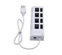 PartyKindom 4 Conector De Dispositivo USB Concentrador USB 2.0 Divisor Adaptador De Corriente De Alta Puerto USB Concentrador De Unidad Flash USB Computadora Dispensador