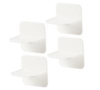 PartyKindom 4 Conectores Antivuelco para Muebles Infantiles, con Adhesivo Fácil de Usar, Material Hips Blanco para Cajones y Cómodas, Seguridad Infantil y Ahorro de Espacio