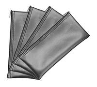 PartyKindom 4 Piezas Bolsa Protectora para Micrófono Cremallera Resistente al Desgaste Bolsa de Almacenamiento para Micrófono Portátil de PU