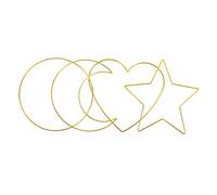 PartyKindom 4 Piezas De Atrapasueños Colgantes Con Forma De Corazón Para Decoración De Macramé Redondo Aros Manualidades Colgante Plateada Anillos De Alambre Anillos Con