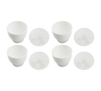 PartyKindom 4 Piezas de Cocedor de Huevos para Microondas de Pp Blanco, Accesorio de Cocina Seguro para Horno, Adecuado para Preparar Desayuno Rápido en Casa
