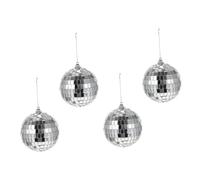 PartyKindom 4 Piezas Decoración Bola De Espejos Adorno Para Fiestas Esfera Reflectante Para Bar Bolas De Discoteca Pequeñas Para Tartas Para Escenario De Boda y Mesas De Postres