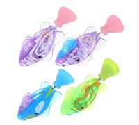 PartyKindom 4 Piezas Kitten Juguete Pez Eléctrico Interactivo con LED Colores Surtidos Estimula Instinto Natural y Reduce Soledad para Gatos