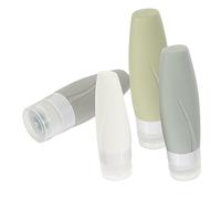 PartyKindom 4piezas Botellas De Silicona Rellenables Para Viaje Dispensadores De Artículos De Tocador Envases Vacíos Para Llevar El Equipaje De Mano