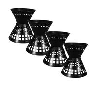 PartyKindom 4piezas Soporte De Flores Para Arreglos Para y Decoración De Bodas y Base Fija Para y De Mesa Color Negro Mediano