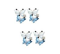 PartyKindom 4piezas Soporte De Perfume Para Coche Diseño De Azul Clip Para Ventilación De Aire Difusor De Fragancia Creativa y Adorable Fácil De Instalar Minimiza Olores Desagradables y