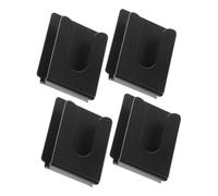 PartyKindom 4piezas Soporte Metálico Para Micrófono De Coche Clips Para Micrófono Cb Soporte Para Radio De Coche Material Metálico Color Negro Para Uso Hogar y Oficina