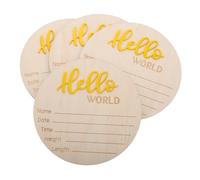 PartyKindom 4piezas Tarjeta Signo Del Nacimiento Madera Para Anunciar La Llegada Del Recién Nacido Guardería Niñas