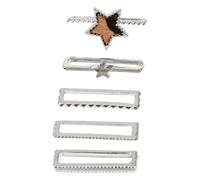 PartyKindom 5 Anillos Decorativos de Aleación de Zinc Diseño Único y Cómodo en Forma de Luna para Correa de Reloj para Uso Diario en Pulseras de Silicona