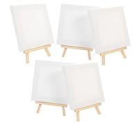 PartyKindom 5 juegos Mini Caballetes de Madera para Soportes de Escritorio Compactos Kit de Pintura DIY para Principiantes Bordes Redondeados y Ligero para Exhibición y Creación Artística