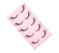 PartyKindom 5 Pestañas Postizas Ojo Gato Natural Look Extensiones Ligeras para Maquillaje Diario y Eventos