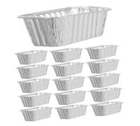 PartyKindom 50 piezas Moldes de Aluminio para Hornear Panes y Pasteles Recipientes Desechables de Aluminio para Cocinas y Actividades