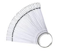 PartyKindom 50piezas Unidades Placas Colores Esmalte Muestrario Uñas Plantillas Práctica Para Esmalte Tableros Exhibición