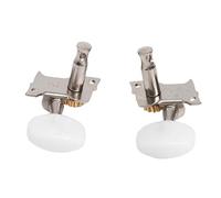 PartyKindom 5piezas Clavijas De Afinación Banjo Con Bujes Cabezal Máquina Blanco y Plateado Accesorio Reemplazo Para Cuerdas Banjo