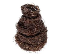 PartyKindom 5piezas Nidos Artificiales de Ratán Vivos para Decoración de Pascua Adornos Realistas para Jardín y Manualidades Nidos de Pájaros Falsos Ligeros y Resistentes para Suministros