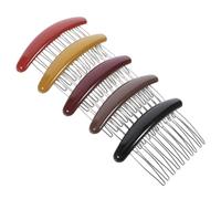 PartyKindom 5piezas Peine Cabello Horquilla Peine Lateral Para Mujeres Accesorios Formales Cabello Laterales Franceses Para De Novia Decorativos Para Fino Colores Negro Amarillo Naranja