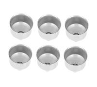 PartyKindom 6 piezas Embudos Inoxidable de Boca Ancha Mini Embudos Metálicos para Vino y Frascos Resistente y Duradero para Lavavajillas Compacto para Uso Diario