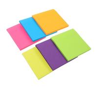 PartyKindom 6 piezas Notas Adhesivas Fluorescentes Colores Blocs Notas Escolares Autoadhesivas para Oficina Aula Suministros Estudiantiles