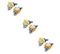 PartyKindom 6juegos Clip De Aromaterapia Para Salida De Aire De Coche Set De Decoración Interior De Automóvil Diseño De Cabeza De Fantasma Neutraliza Olores y Aporta Fragancia Para Coche y