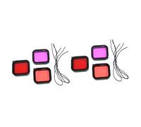 PartyKindom 6piezas Kit De Filtros Impermeables para Cámara De Acción para Buceo y Actividades Acuáticas Templado De Alta Transmisión Compatible