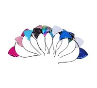 PartyKindom 7Piezas Diademas con Orejas Lentejuelas de Accesorios de Fiesta para Niñas para Cosplay y Celebraciones Festivas Colores Aleatorios