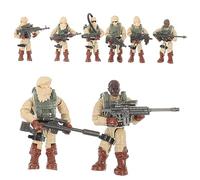 PartyKindom 8 Piezas Figuras Militares Miniatura Soldados Micro Articulados para Decoración de y Infantiles Compactos y Resistentes