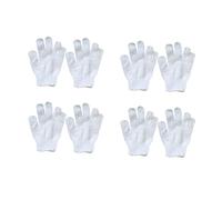 PartyKindom 8 piezas Guantes de Ducha Exfoliantes para Set de Toallas de Baño Coloridas Material Práctico y Texturizado para Jabones y Gel de Ducha Color Blanco